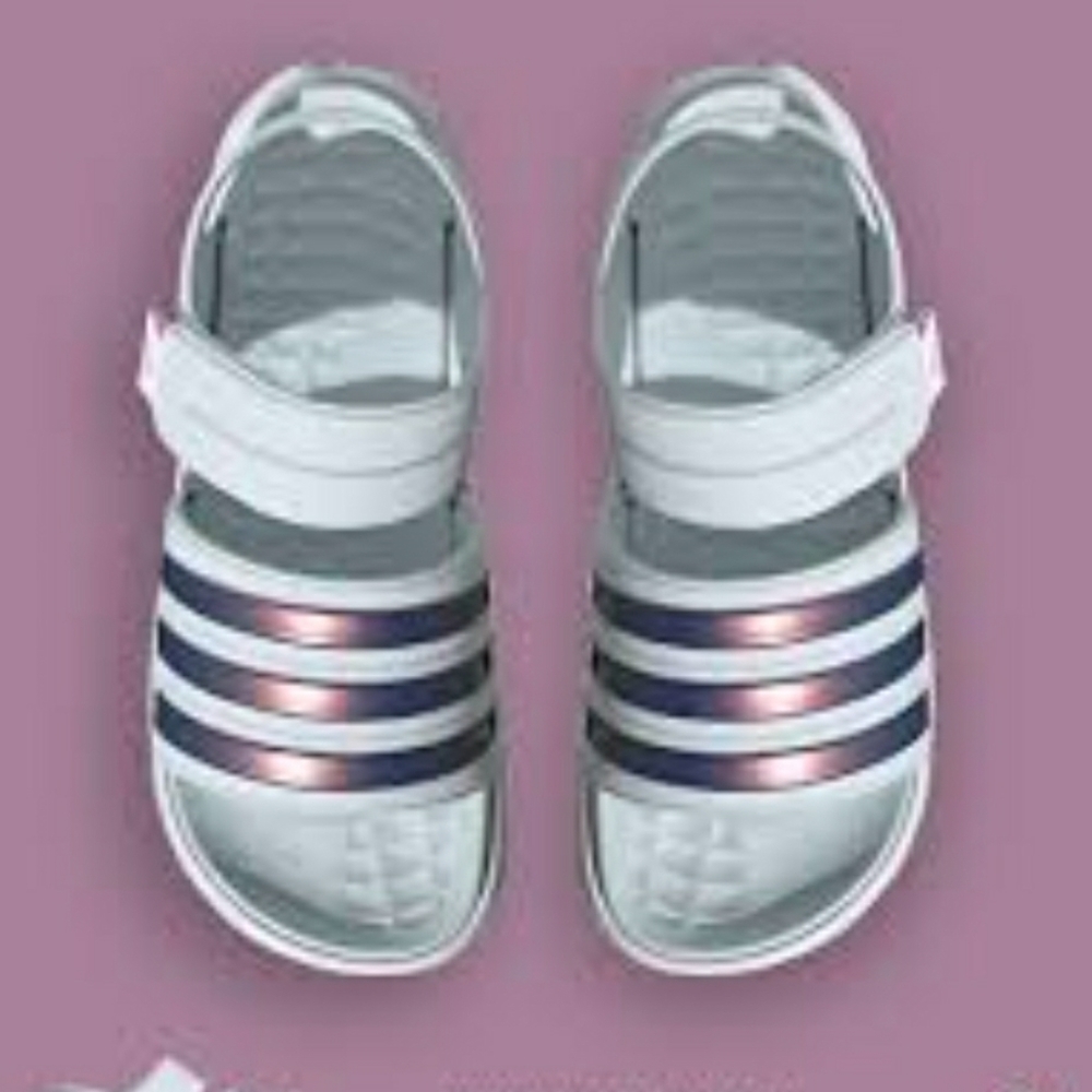 Adidas DURAMO SL Sandal Halo Blue Iridescents Lightmotion Unisex Size 9.5